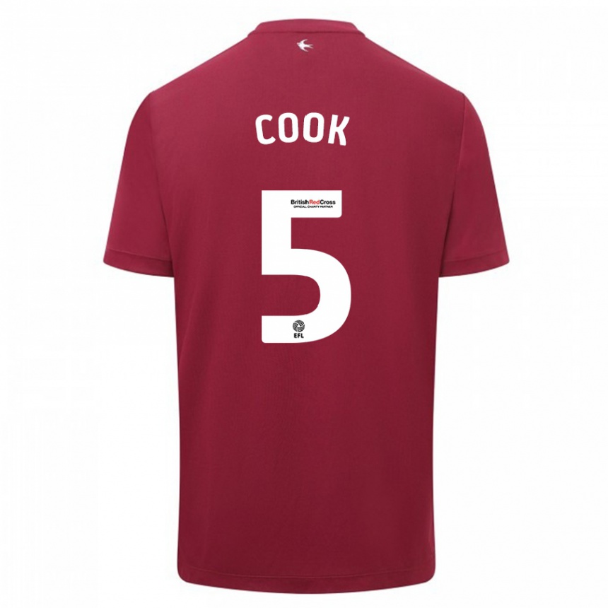 Niño Fútbol Camiseta Freddie Cook #5 Rojo 2ª Equipación 2023/24