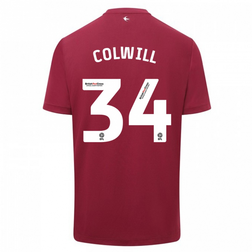 Niño Fútbol Camiseta Joel Colwill #34 Rojo 2ª Equipación 2023/24