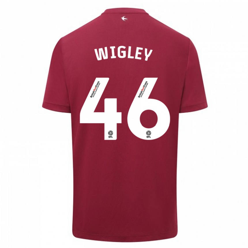 Niño Fútbol Camiseta Morgan Wigley #46 Rojo 2ª Equipación 2023/24