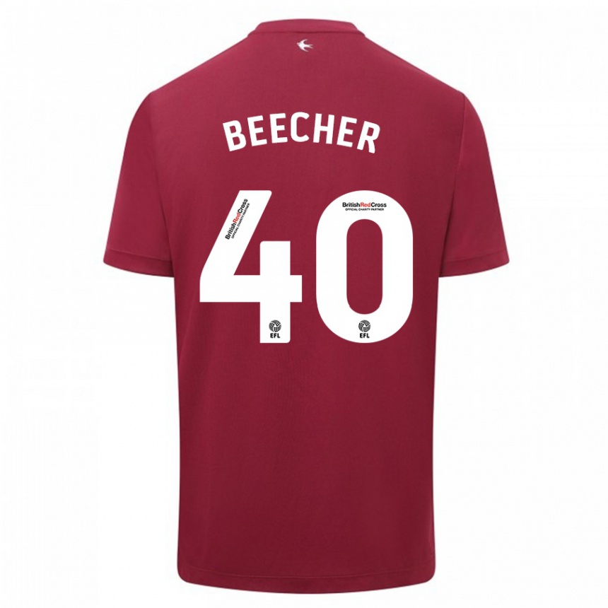 Niño Fútbol Camiseta Josh Beecher #40 Rojo 2ª Equipación 2023/24