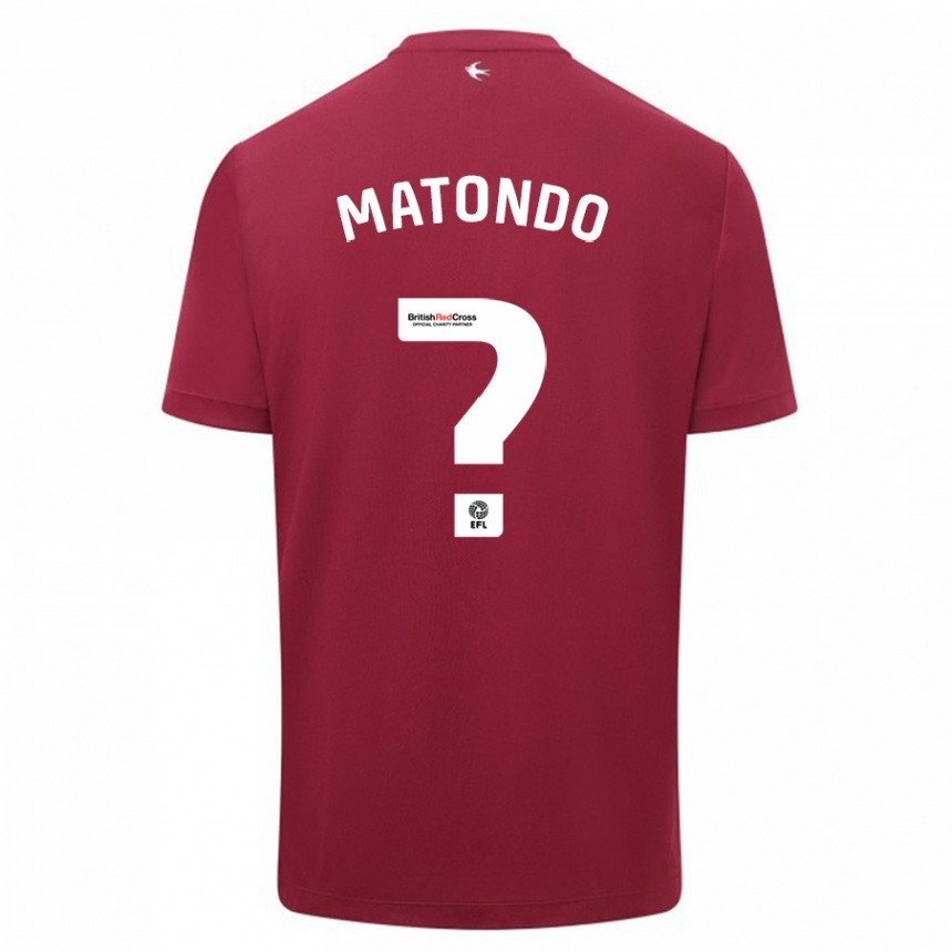 Niño Fútbol Camiseta Japhet Matondo #0 Rojo 2ª Equipación 2023/24