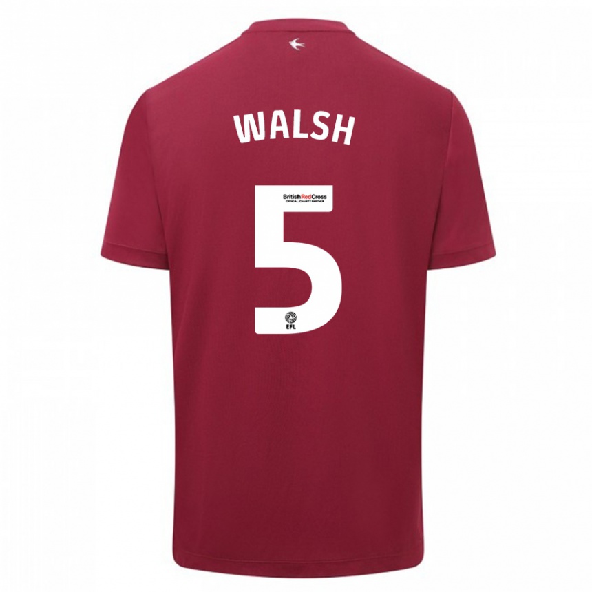 Niño Fútbol Camiseta Siobhan Walsh #5 Rojo 2ª Equipación 2023/24