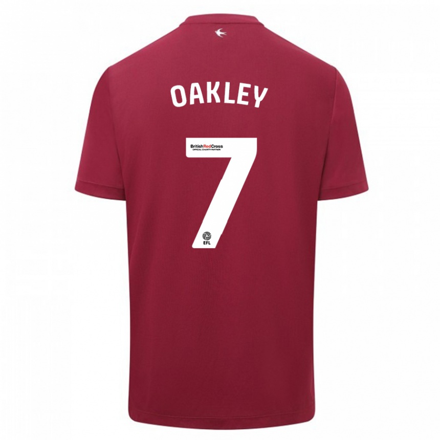 Niño Fútbol Camiseta Rhianne Oakley #7 Rojo 2ª Equipación 2023/24