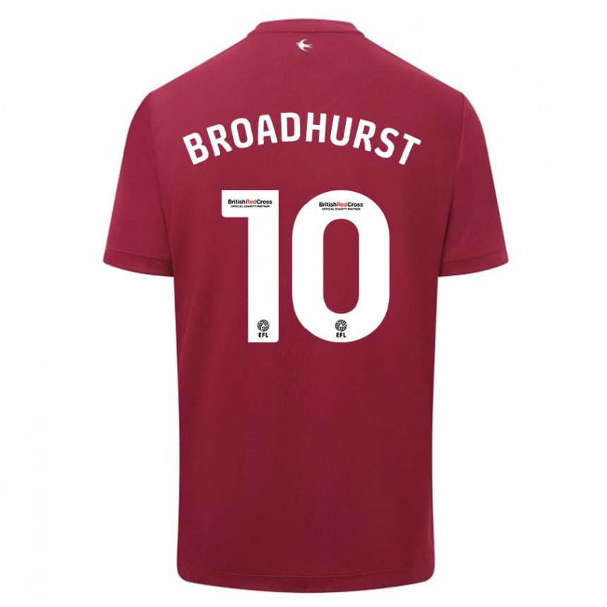 Niño Fútbol Camiseta Danielle Broadhurst #10 Rojo 2ª Equipación 2023/24