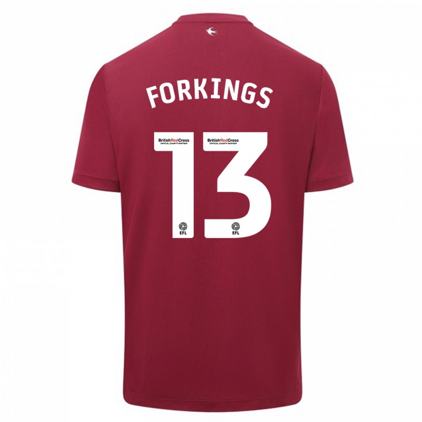 Niño Fútbol Camiseta Amelia Forkings #13 Rojo 2ª Equipación 2023/24