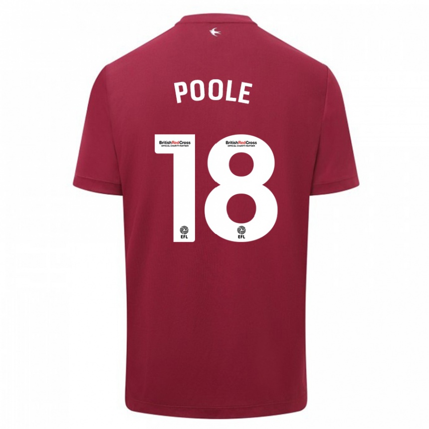 Niño Fútbol Camiseta Phoebie Poole #18 Rojo 2ª Equipación 2023/24