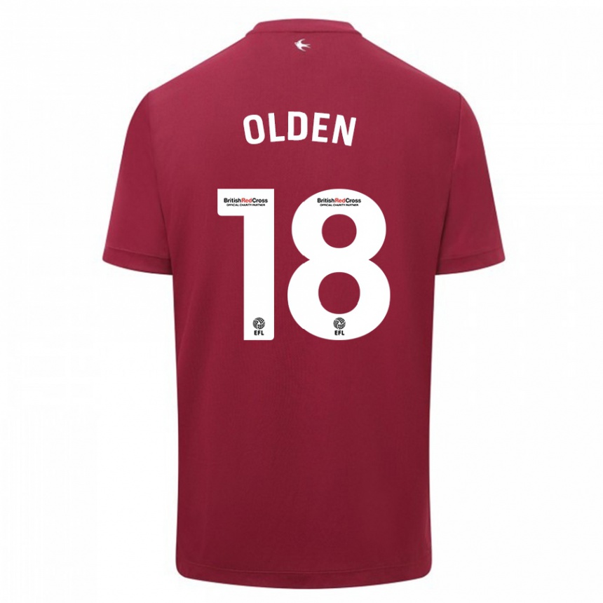 Niño Fútbol Camiseta Mackenzie Olden #18 Rojo 2ª Equipación 2023/24