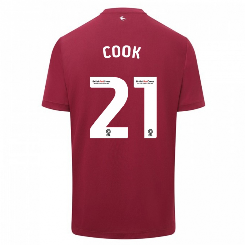 Niño Fútbol Camiseta Mikayla Cook #21 Rojo 2ª Equipación 2023/24