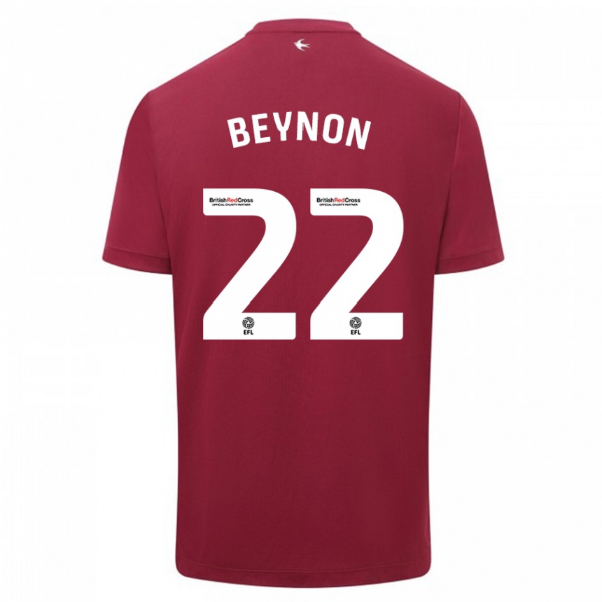 Niño Fútbol Camiseta Emma Beynon #22 Rojo 2ª Equipación 2023/24