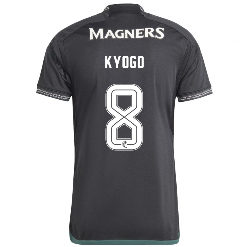 Niño Fútbol Camiseta Kyogo Furuhashi #8 Negro 2ª Equipación 2023/24