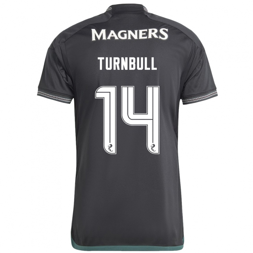 Niño Fútbol Camiseta David Turnbull #14 Negro 2ª Equipación 2023/24