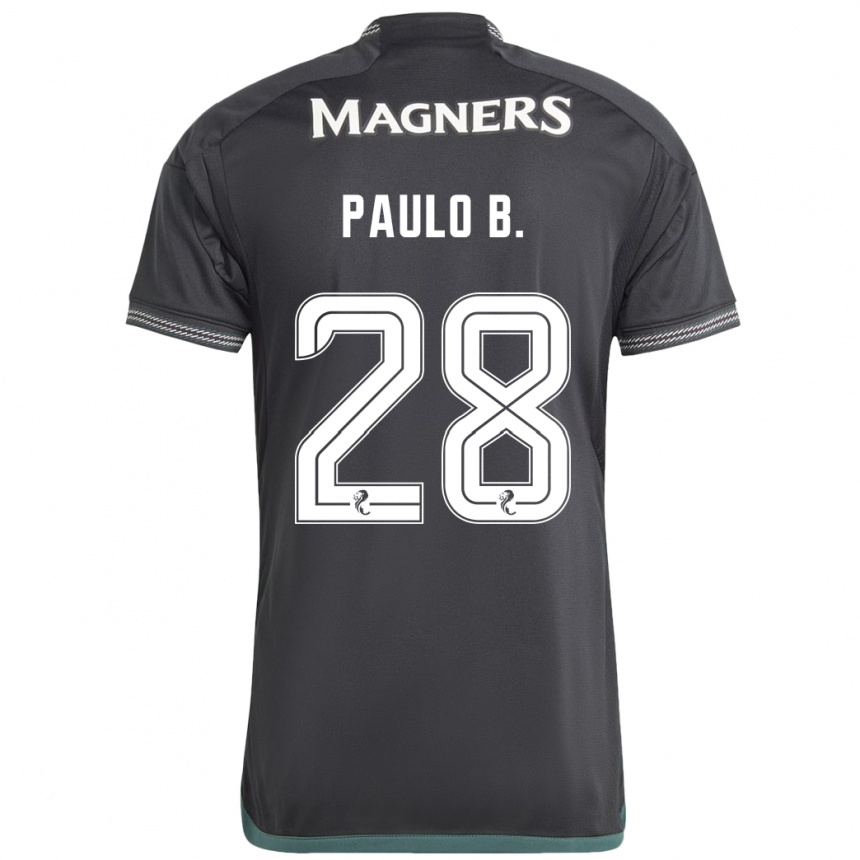 Niño Fútbol Camiseta Paulo Bernardo #28 Negro 2ª Equipación 2023/24