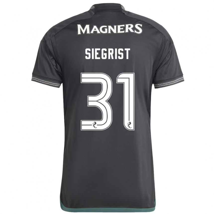 Niño Fútbol Camiseta Benjamin Siegrist #31 Negro 2ª Equipación 2023/24