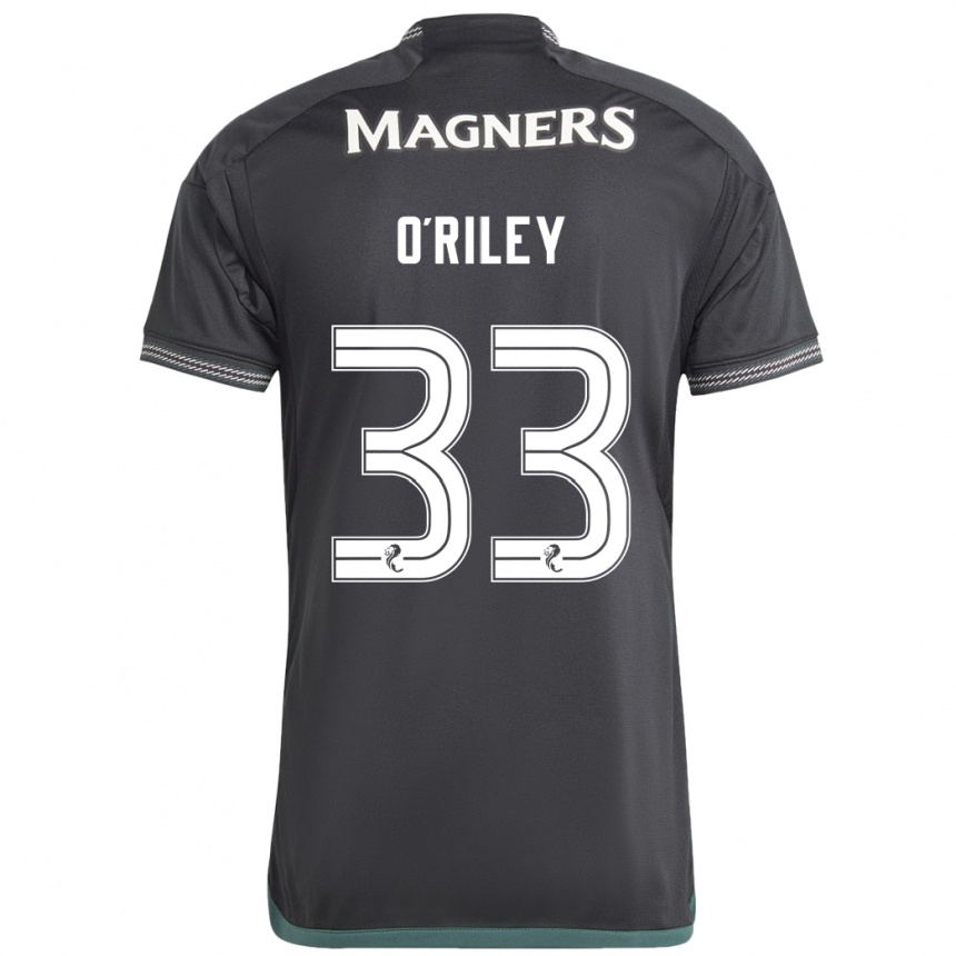 Niño Fútbol Camiseta Matt O'riley #33 Negro 2ª Equipación 2023/24