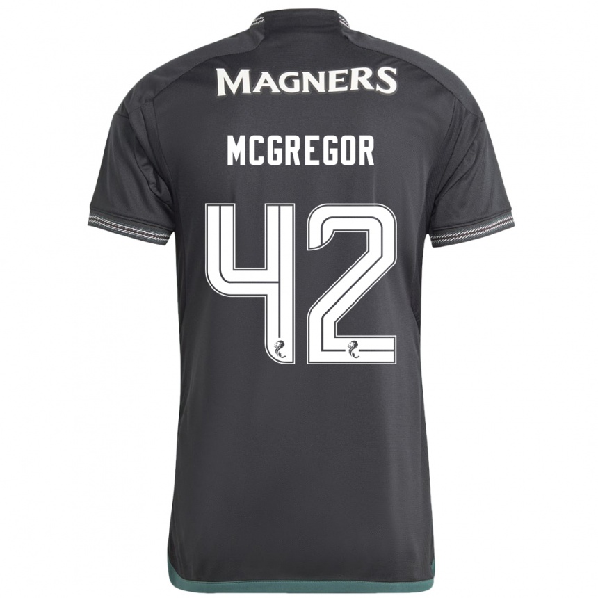 Niño Fútbol Camiseta Callum Mcgregor #42 Negro 2ª Equipación 2023/24