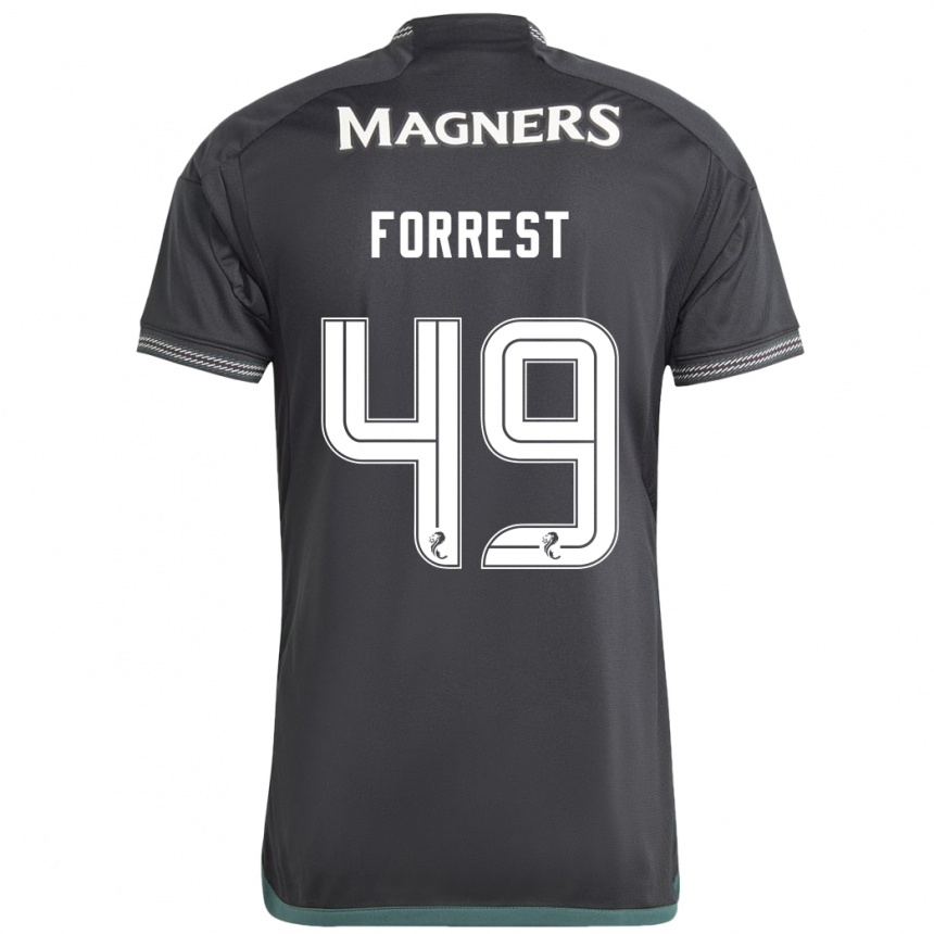 Niño Fútbol Camiseta James Forrest #49 Negro 2ª Equipación 2023/24