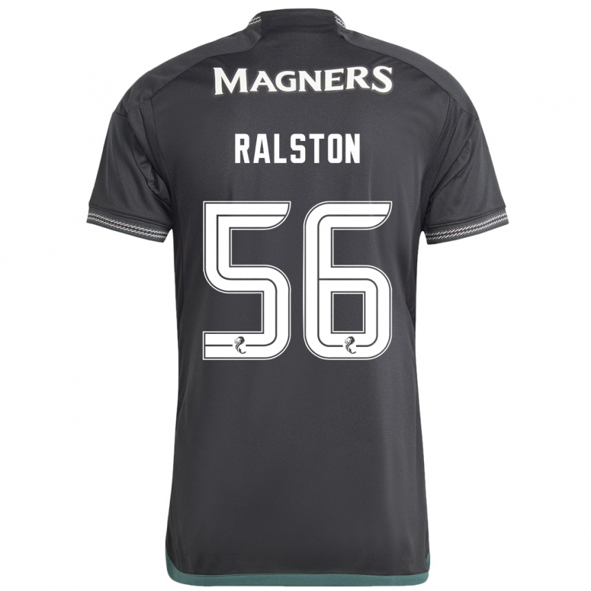 Niño Fútbol Camiseta Anthony Ralston #56 Negro 2ª Equipación 2023/24