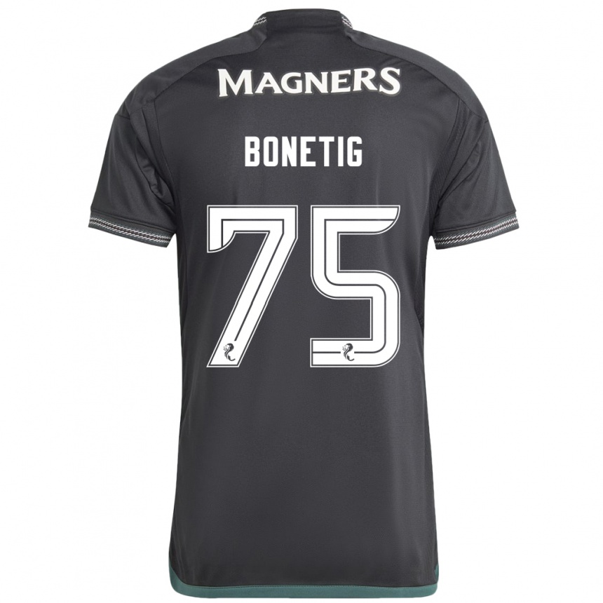 Niño Fútbol Camiseta Liam Bonetig #75 Negro 2ª Equipación 2023/24