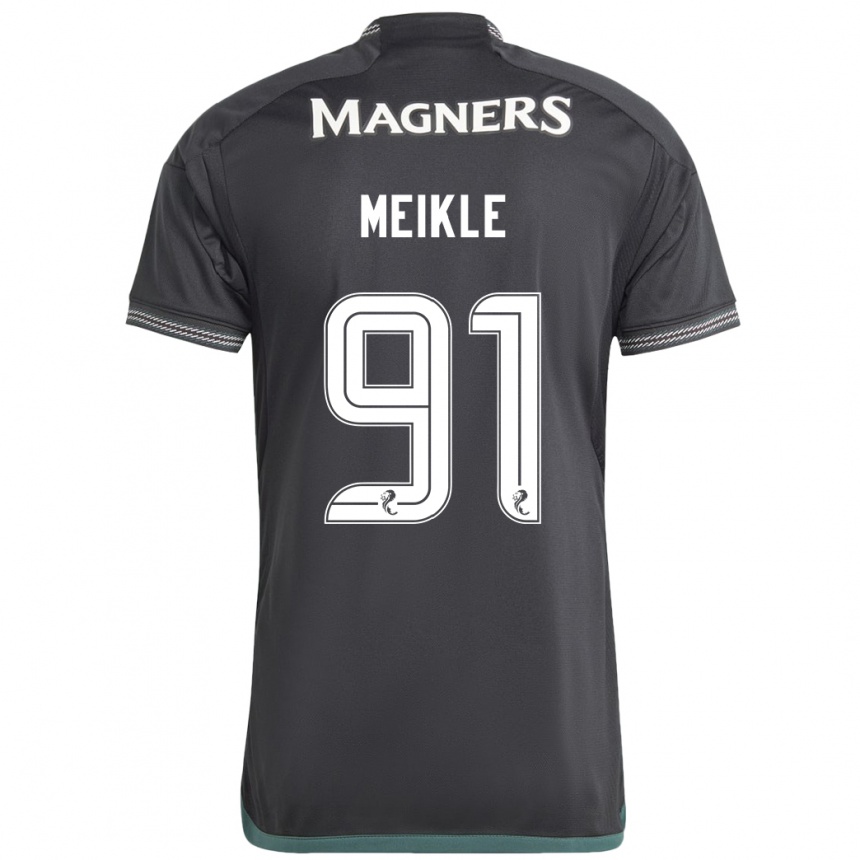 Niño Fútbol Camiseta Jamie Meikle #91 Negro 2ª Equipación 2023/24