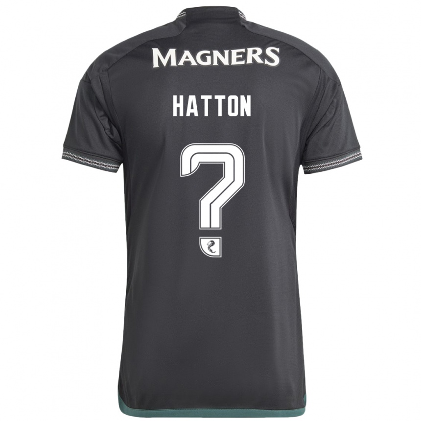 Niño Fútbol Camiseta Thomas Hatton #0 Negro 2ª Equipación 2023/24