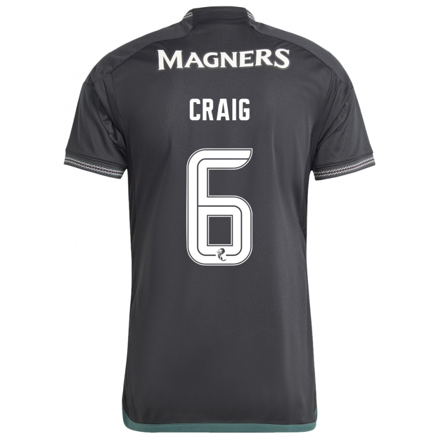 Niño Fútbol Camiseta Chloe Craig #6 Negro 2ª Equipación 2023/24