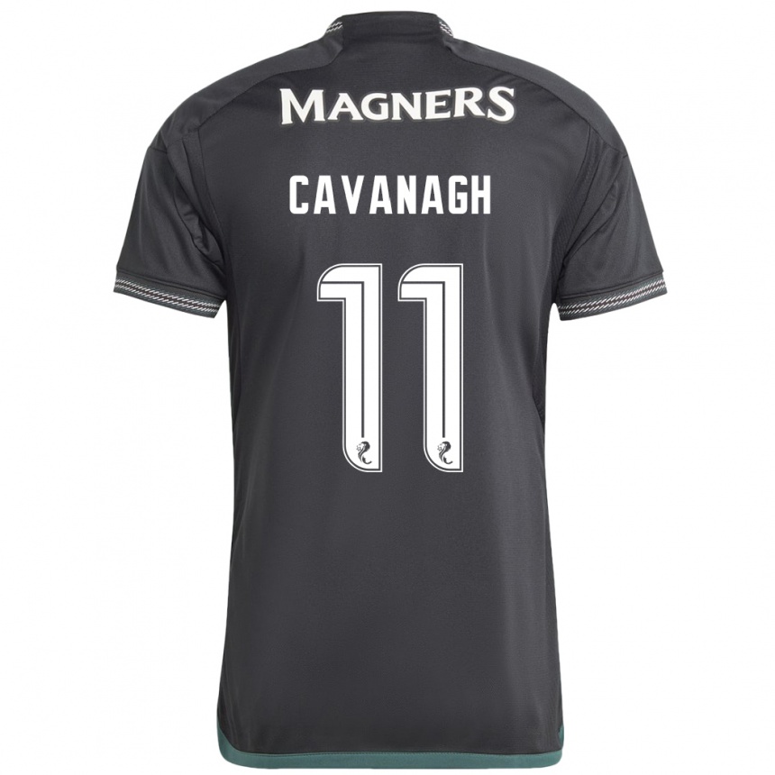 Niño Fútbol Camiseta Colette Cavanagh #11 Negro 2ª Equipación 2023/24