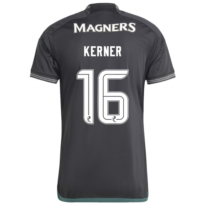 Niño Fútbol Camiseta Hana Kerner #16 Negro 2ª Equipación 2023/24