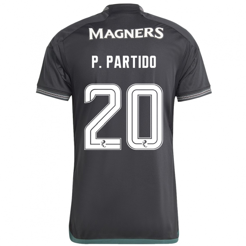 Niño Fútbol Camiseta Paula Partido #20 Negro 2ª Equipación 2023/24