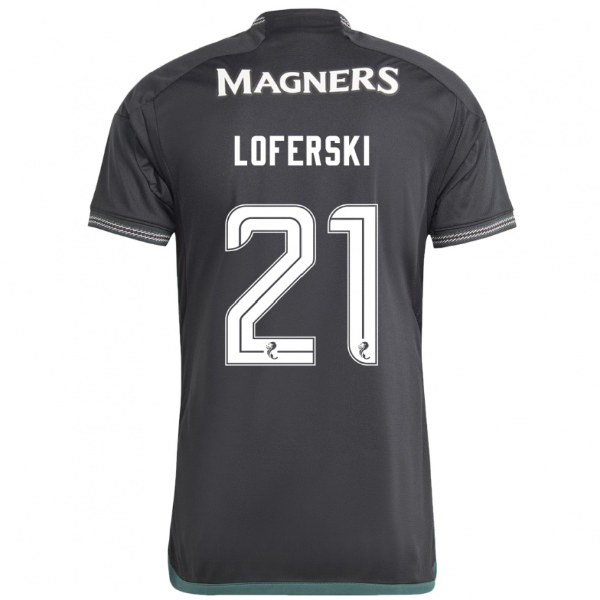 Niño Fútbol Camiseta Kit Loferski #21 Negro 2ª Equipación 2023/24