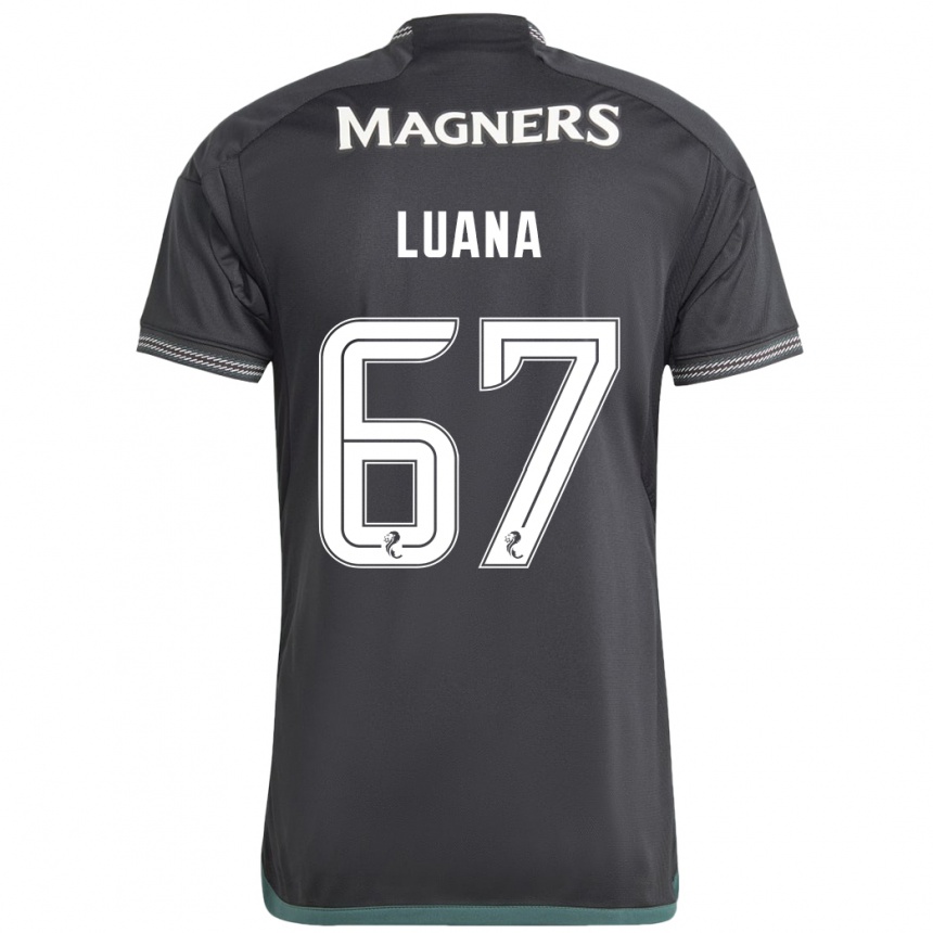 Niño Fútbol Camiseta Luana Muñoz #67 Negro 2ª Equipación 2023/24