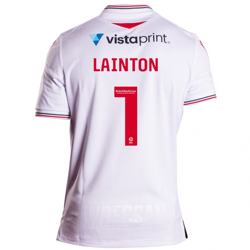 Niño Fútbol Camiseta Rob Lainton #1 Blanco 2ª Equipación 2023/24