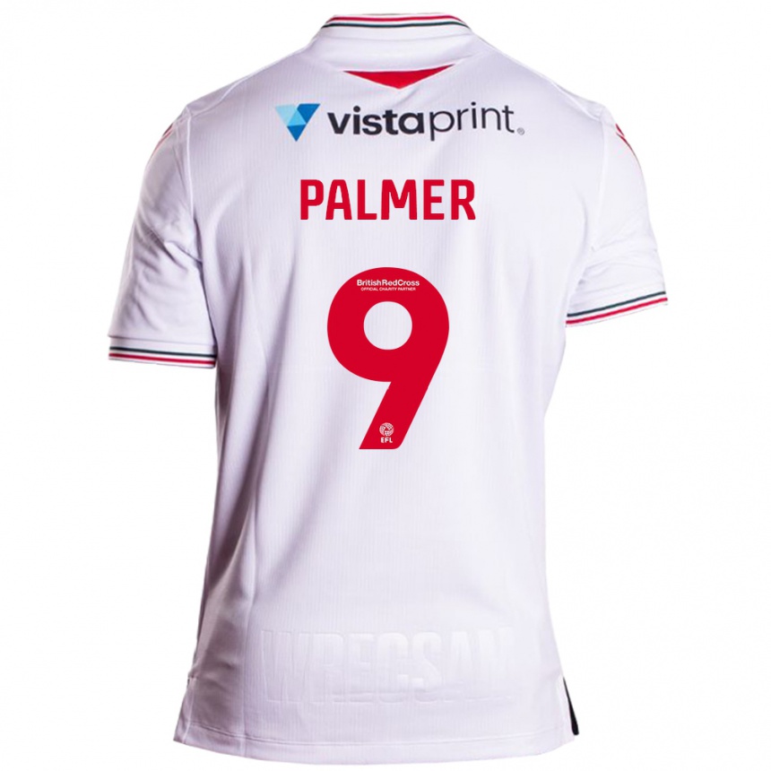 Niño Fútbol Camiseta Ollie Palmer #9 Blanco 2ª Equipación 2023/24