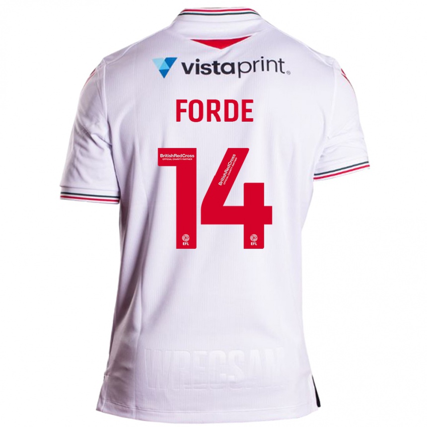 Niño Fútbol Camiseta Anthony Forde #14 Blanco 2ª Equipación 2023/24