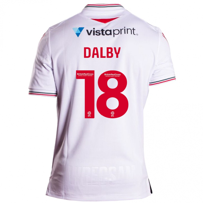 Niño Fútbol Camiseta Sam Dalby #18 Blanco 2ª Equipación 2023/24