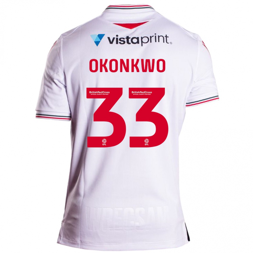 Niño Fútbol Camiseta Arthur Okonkwo #33 Blanco 2ª Equipación 2023/24