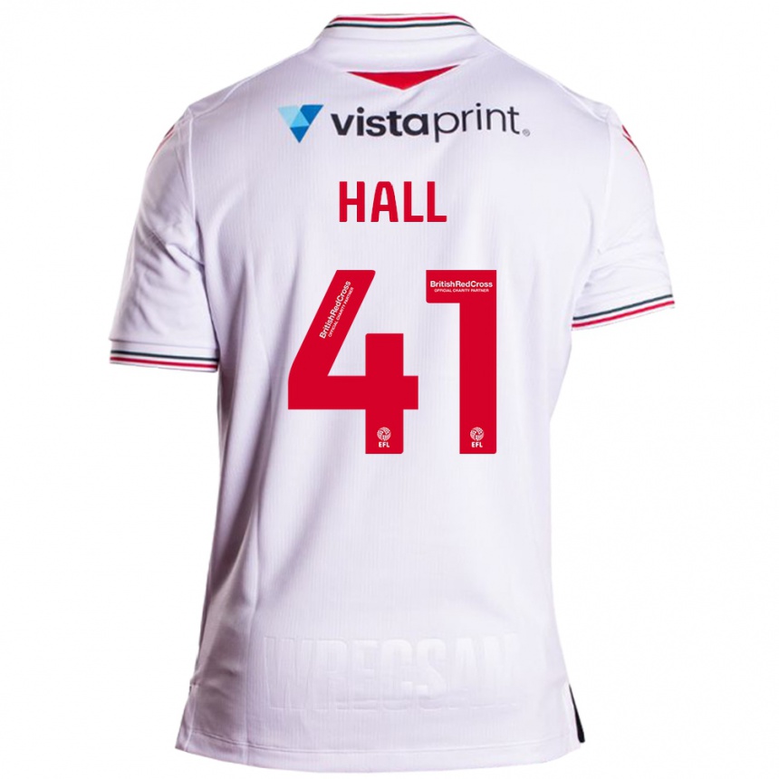 Niño Fútbol Camiseta Liam Hall #41 Blanco 2ª Equipación 2023/24