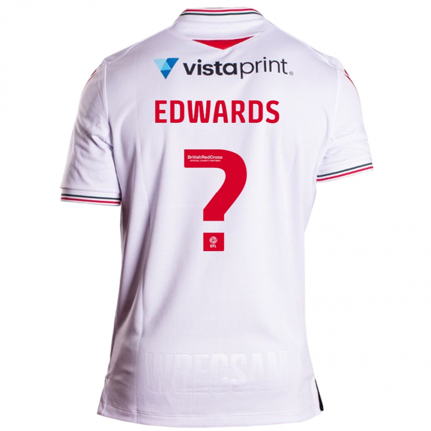 Niño Fútbol Camiseta Callum Edwards #0 Blanco 2ª Equipación 2023/24