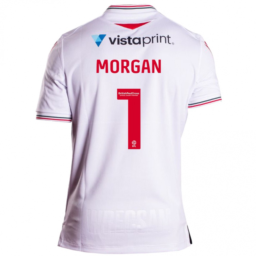 Niño Fútbol Camiseta Delyth Morgan #1 Blanco 2ª Equipación 2023/24