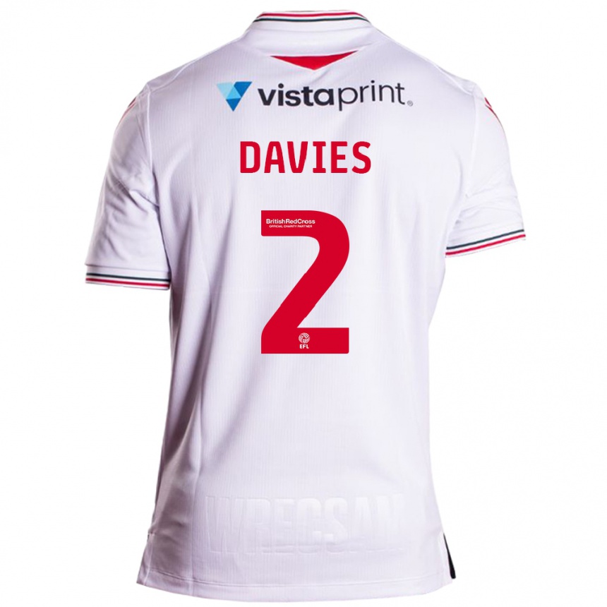 Niño Fútbol Camiseta Phoebe Davies #2 Blanco 2ª Equipación 2023/24