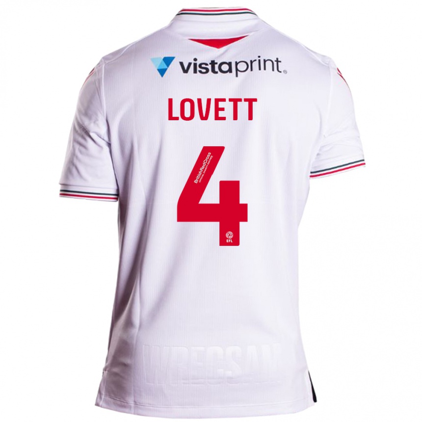 Niño Fútbol Camiseta Erin Lovett #4 Blanco 2ª Equipación 2023/24