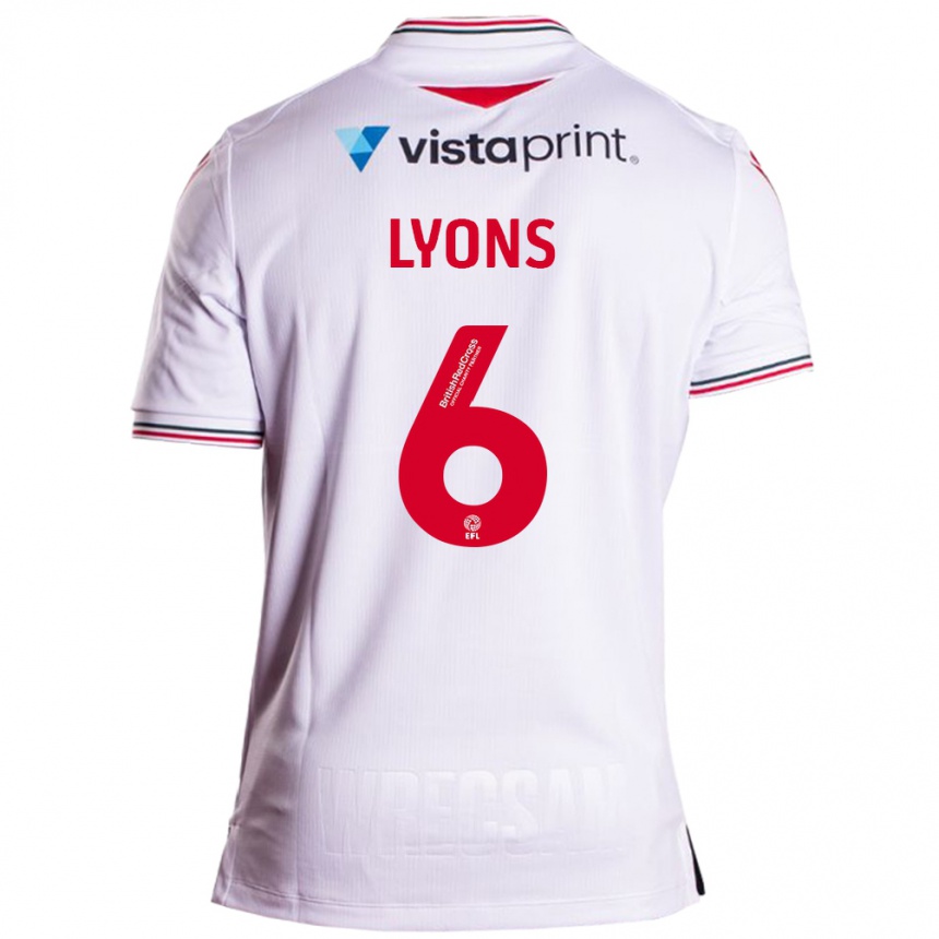 Niño Fútbol Camiseta Lauryn Lyons #6 Blanco 2ª Equipación 2023/24