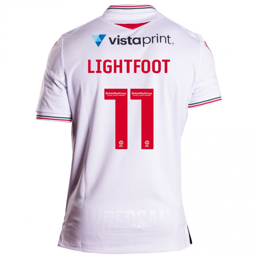 Niño Fútbol Camiseta Amber Lightfoot #11 Blanco 2ª Equipación 2023/24