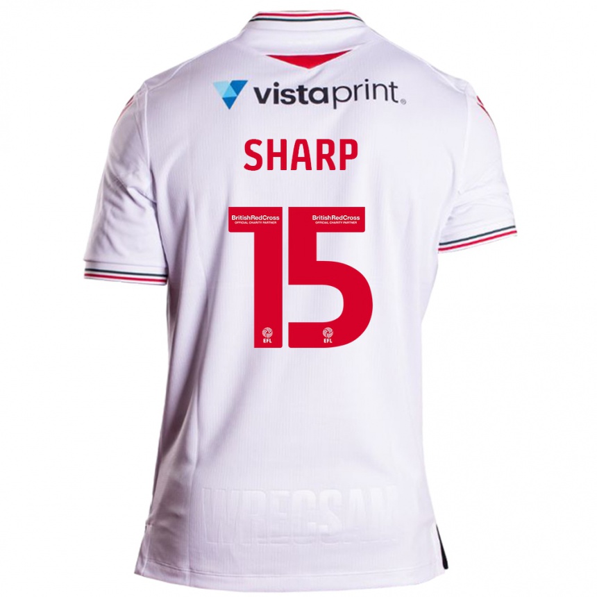 Niño Fútbol Camiseta Katie Sharp #15 Blanco 2ª Equipación 2023/24