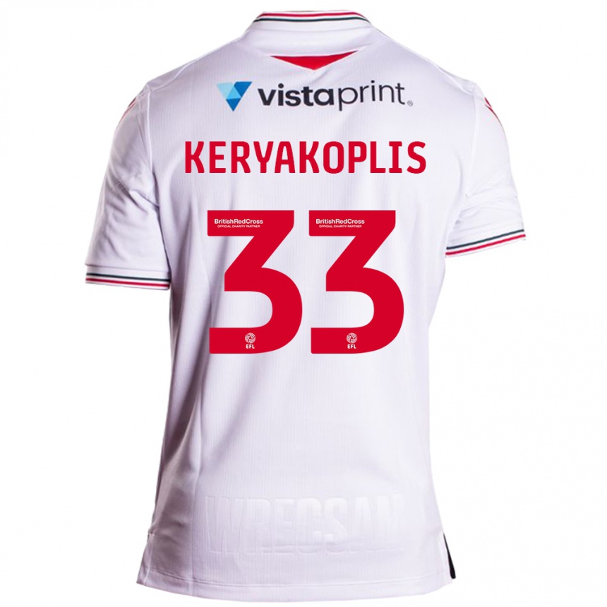 Niño Fútbol Camiseta Hannah Keryakoplis #33 Blanco 2ª Equipación 2023/24