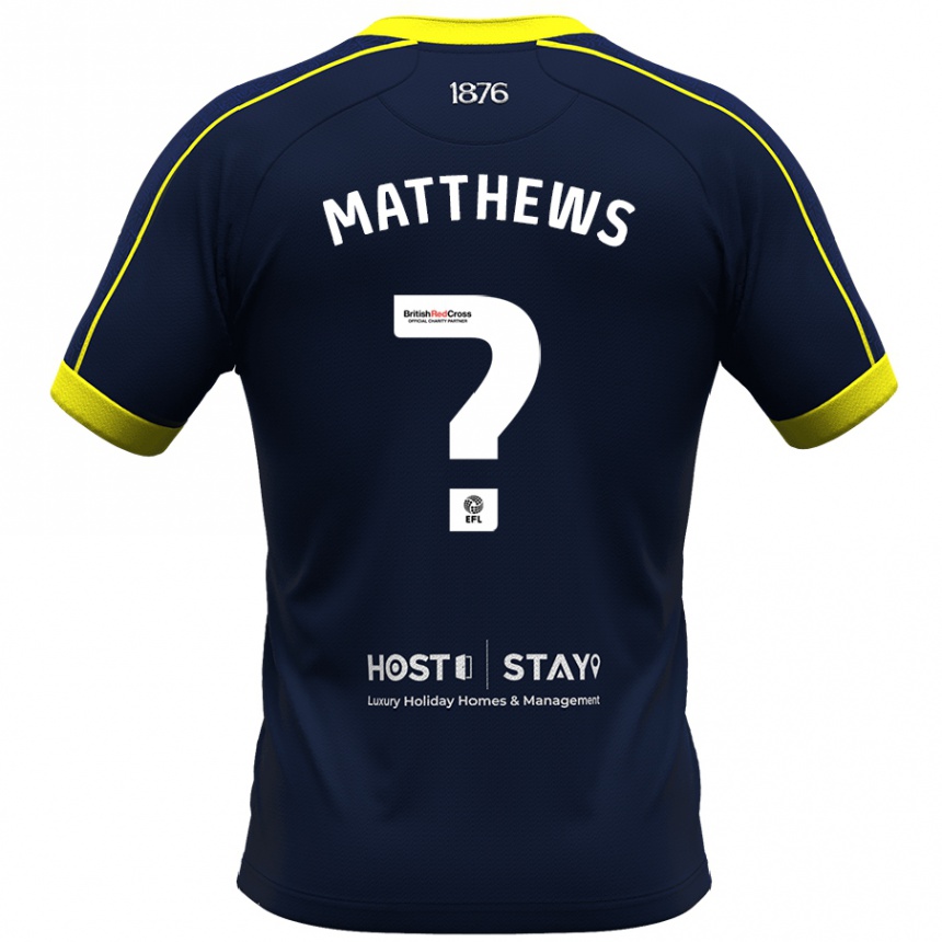 Niño Fútbol Camiseta Ajay Matthews #0 Armada 2ª Equipación 2023/24