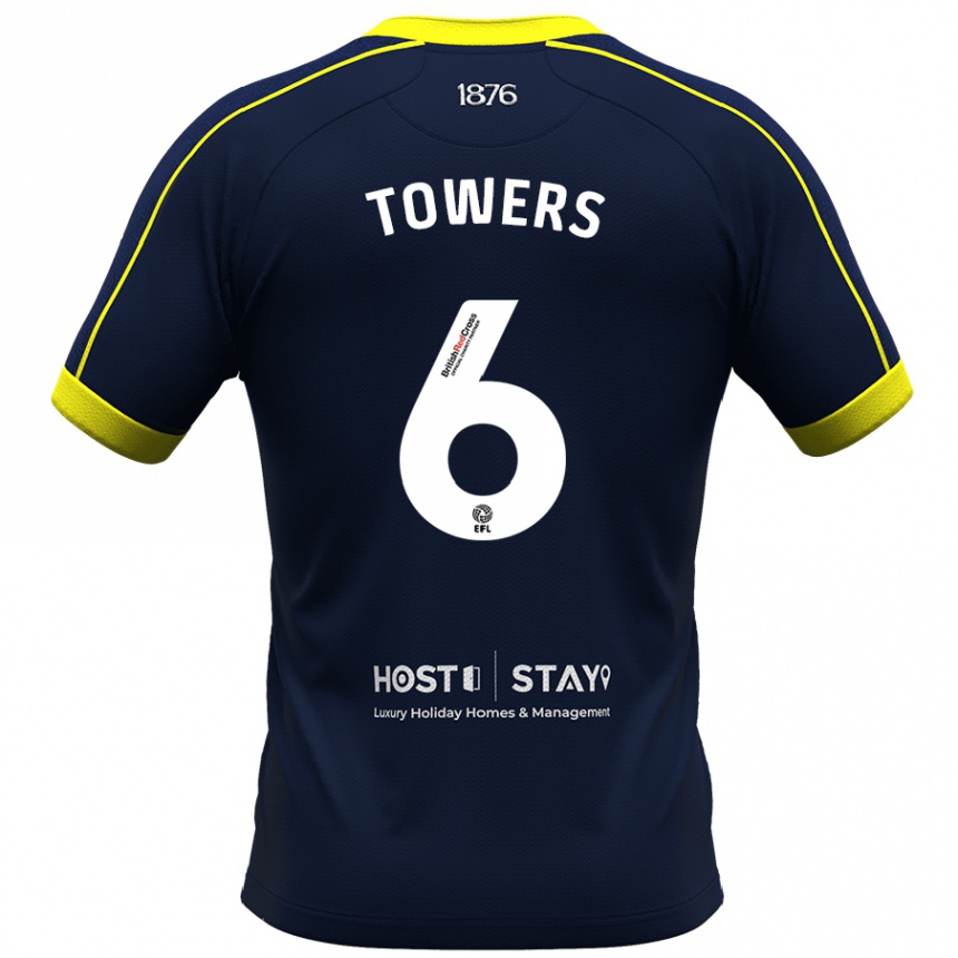 Niño Fútbol Camiseta Abby Towers #6 Armada 2ª Equipación 2023/24