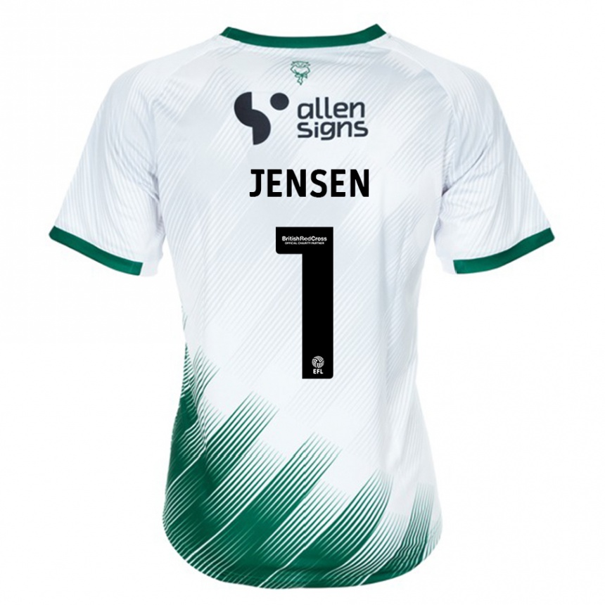 Niño Fútbol Camiseta Lukas Jensen #1 Blanco 2ª Equipación 2023/24