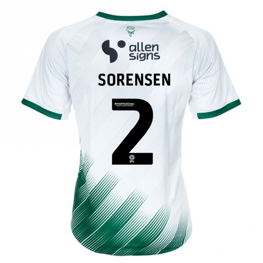 Niño Fútbol Camiseta Lasse Sörensen #2 Blanco 2ª Equipación 2023/24