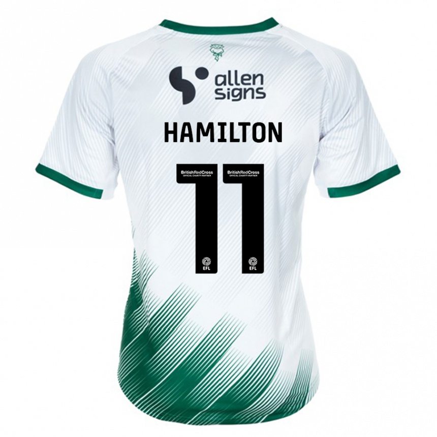 Niño Fútbol Camiseta Ethan Hamilton #11 Blanco 2ª Equipación 2023/24