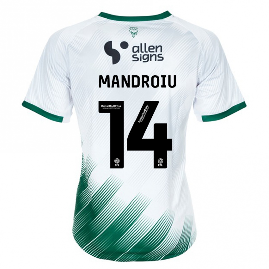 Niño Fútbol Camiseta Daniel Mandroiu #14 Blanco 2ª Equipación 2023/24